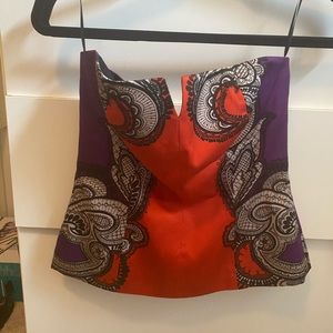 Trina turk strapless top, corset style